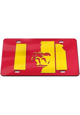 Pitt State Gorillas State Shape Team Color Car Accessory License Plate