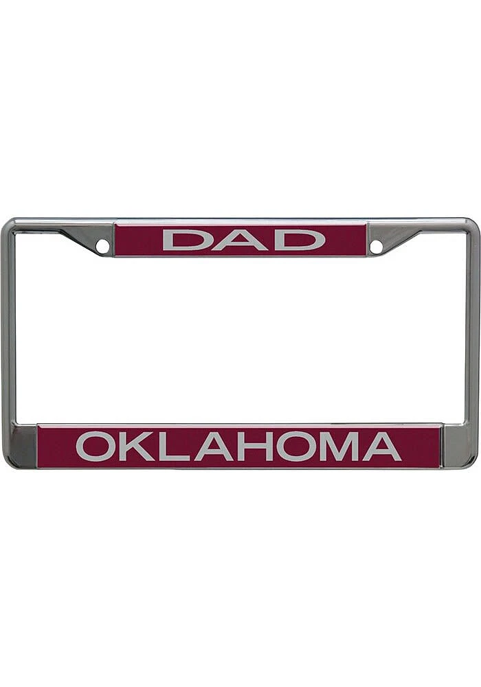Oklahoma Sooners Dad License Plate Frame - Crimson