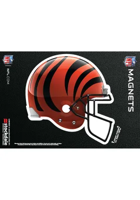 Cincinnati Bengals 3x5 3D Helmet Car Magnet - Orange