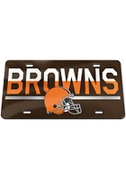 Cleveland Browns Orange Acrylic DuoTone Logo Car Accessory License Plate