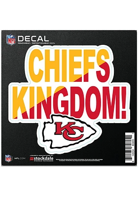 Kansas City Chiefs 6x6 Repositionable Expression Logo Auto Decal - Red