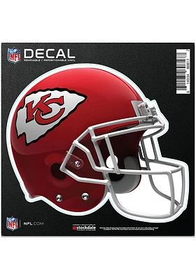 Kansas City Chiefs 6x6 Repositionable 3D Helmet Auto Decal - Red