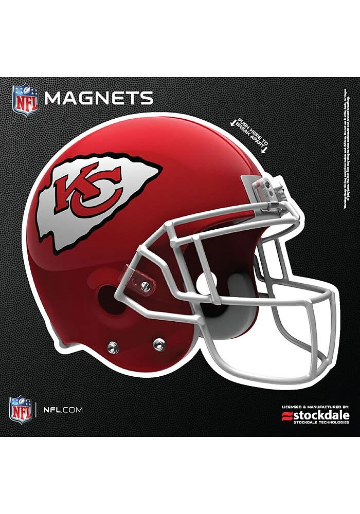 Kansas City Chiefs 6x6 3D Helmet Car Magnet - Red