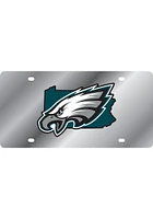 Philadelphia Eagles Midnight Green Mirror Background State Shape Car Accessory License Plate
