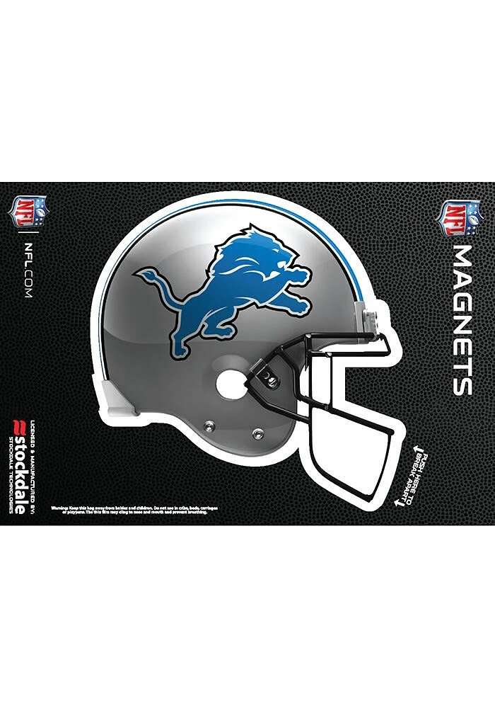 Detroit Lions 3x5 3D Helmet Car Magnet - Blue