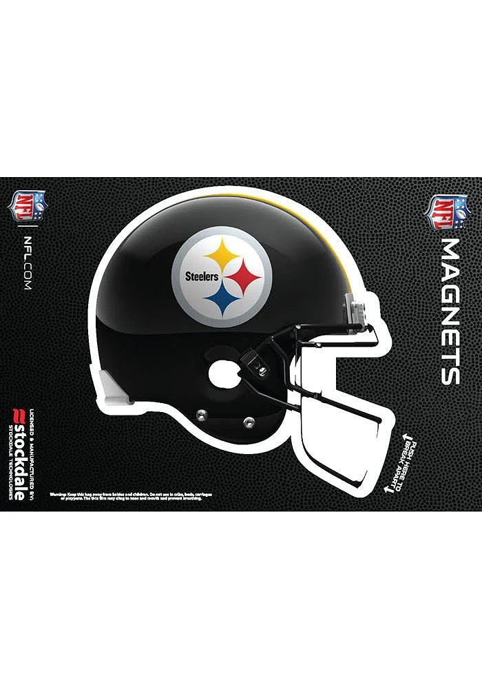 Pittsburgh Steelers 3x5 3D Helmet Car Magnet - Black