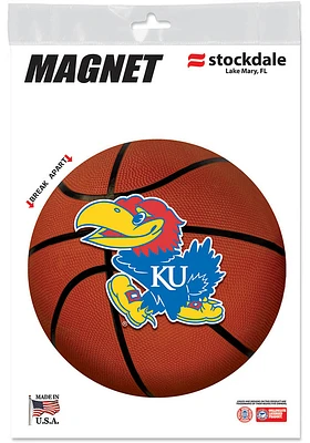 Kansas Jayhawks Basketball Car Magnet - Orange