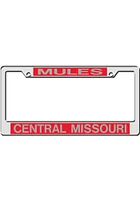 Central Missouri Mules Red License Frame