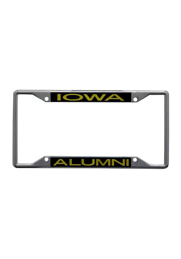 Iowa Hawkeyes Alumni License Plate Frame - Black