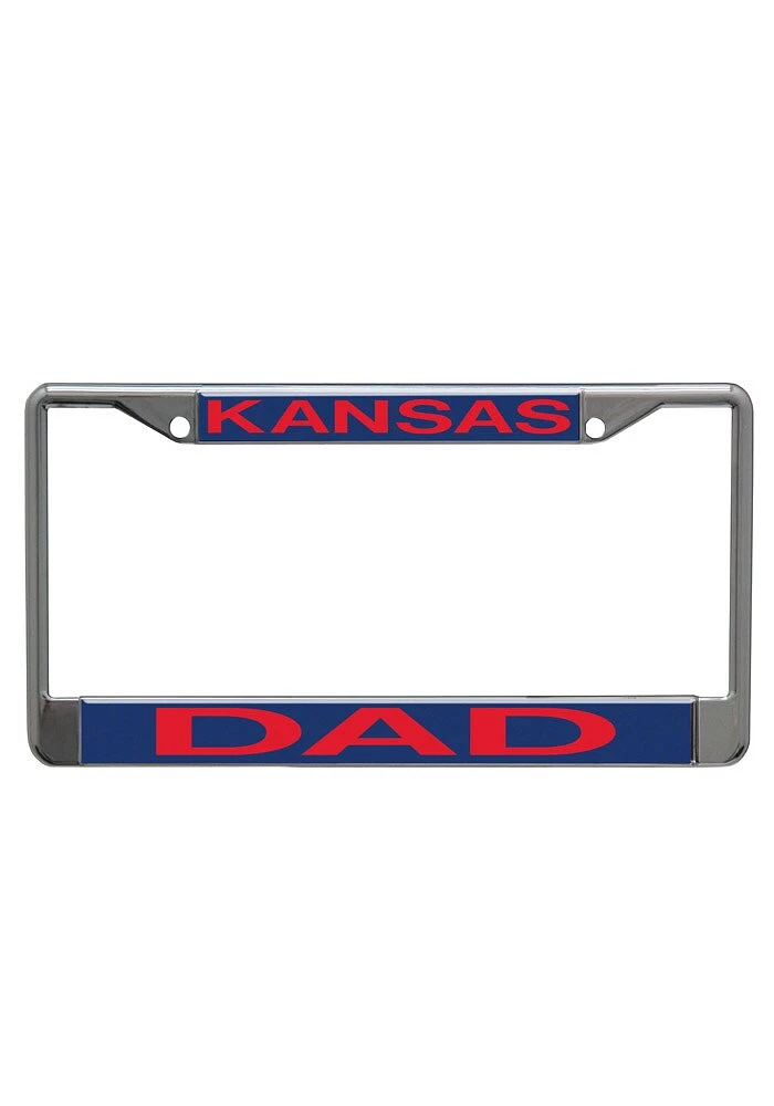 Kansas Jayhawks Dad License Plate Frame - Blue