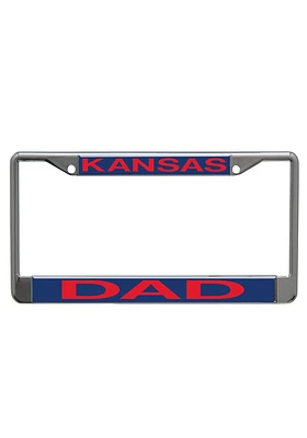 Kansas Jayhawks Dad License Plate Frame - Blue
