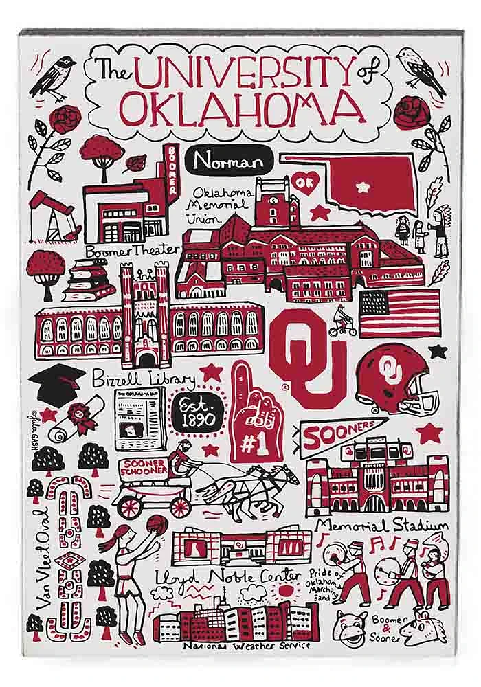 Oklahoma Sooners Julia Gash Red Magnet