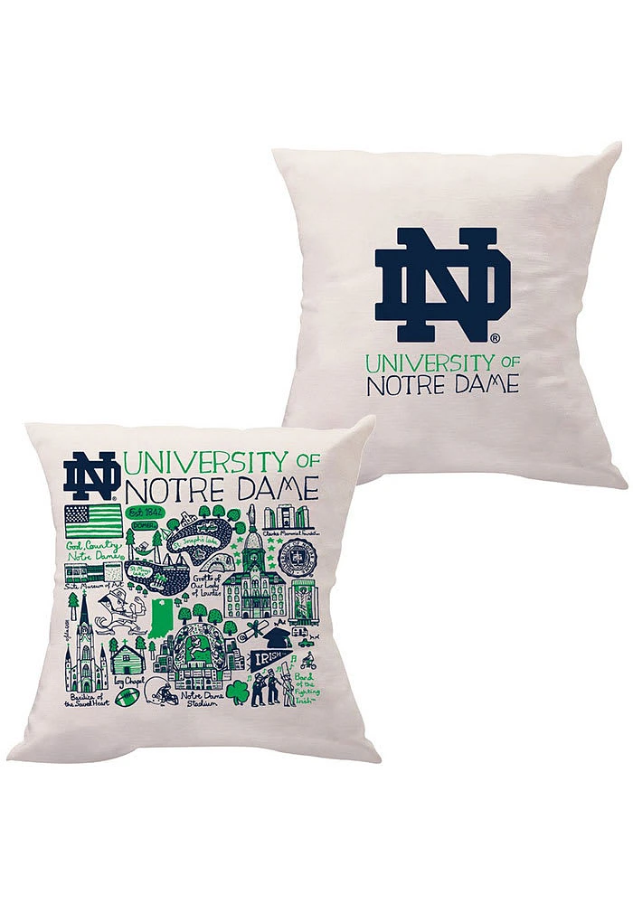 Notre Dame Fighting Irish Julia Gash 18in x 18in Throw Pillow - Navy Blue
