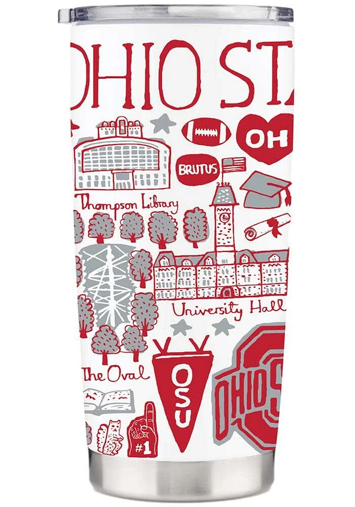 Ohio State Buckeyes Julia Gash Stainless Steel Tumbler - Red