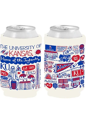 Kansas Jayhawks 12 oz Julia Gash Can Coolie - Blue