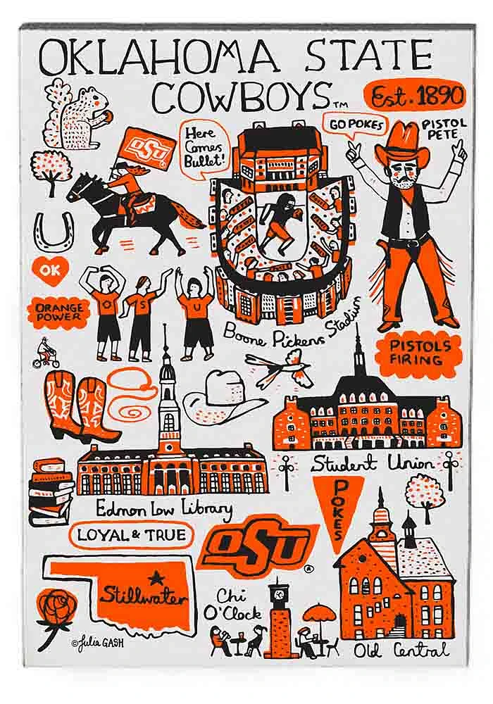 Oklahoma State Cowboys Julia Gash Jumbo Magnet