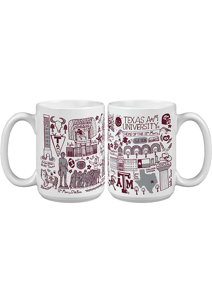 Texas A&M Aggies 15oz Julia Gash Ceramic Mug - Maroon