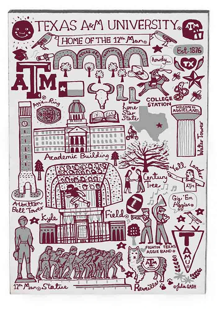 Texas A&M Aggies Julia Gash Jumbo Magnet