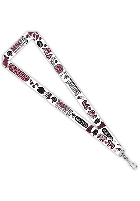 Missouri State Bears Julia Gash Satin Lanyard - White
