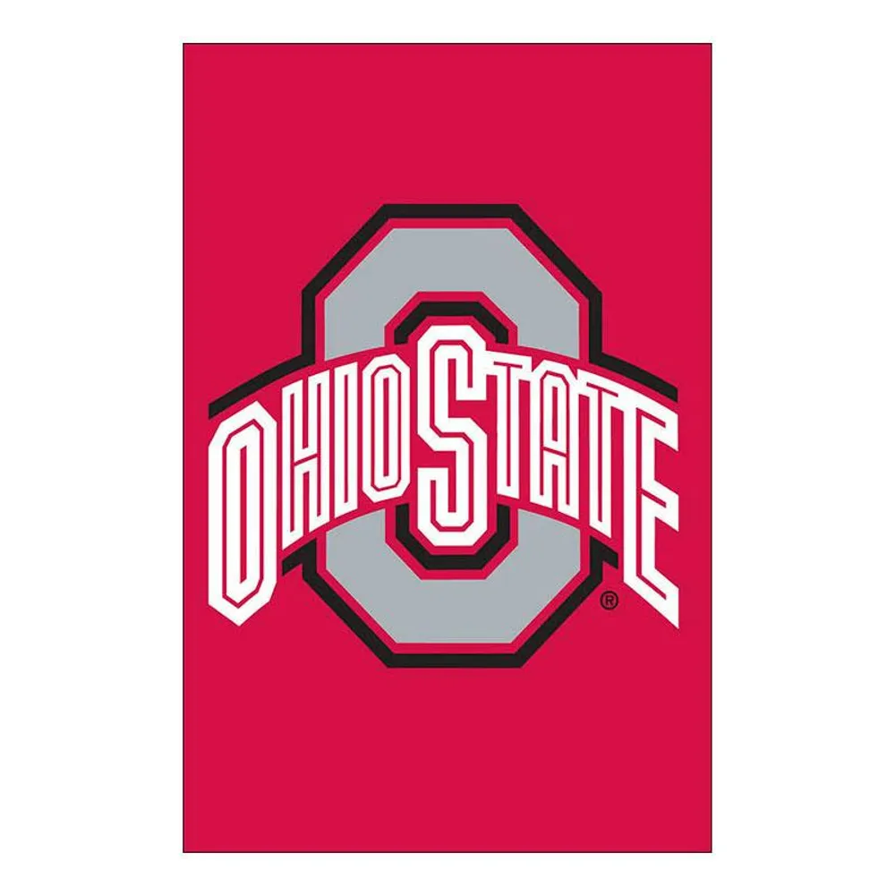 Ohio State Buckeyes 12.5x18 Applique Garden Flag - Red