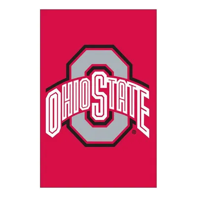 Ohio State Buckeyes 12.5x18 Applique Garden Flag - Red