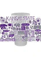 K-State Wildcats Julia Gash 16 oz Frosted Pint Glass - Purple