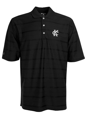 Antigua Kansas City Monarchs Mens Black Tone Short Sleeve Polo