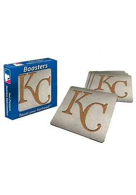 Kansas City Royals 4pk Stainless Steel Coaster - Grey