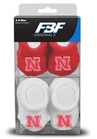 Nebraska Cornhuskers 2pk Knit Baby Bootie Boxed Set
