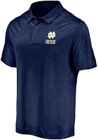 Notre Dame Fighting Irish Mens Navy Blue Striated Short Sleeve Polo