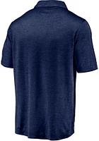 Notre Dame Fighting Irish Mens Navy Blue Striated Short Sleeve Polo