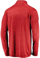 Wisconsin Badgers Mens Red Striated Long Sleeve Qtr Zip Pullover