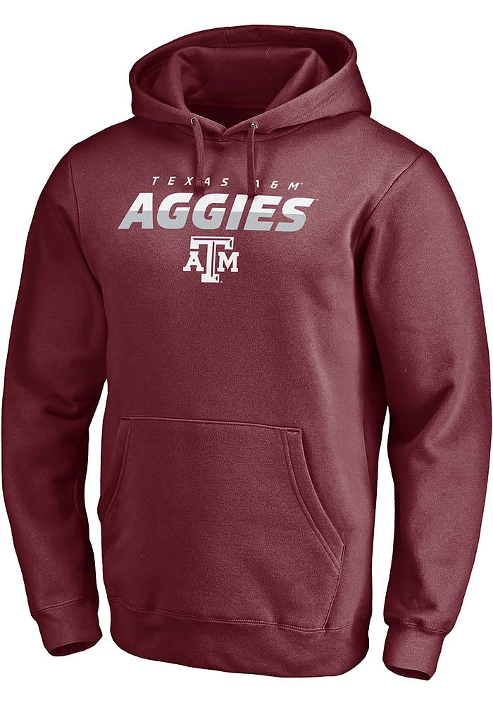 Texas A&M Aggies Mens Maroon Elevate Play Long Sleeve Hoodie