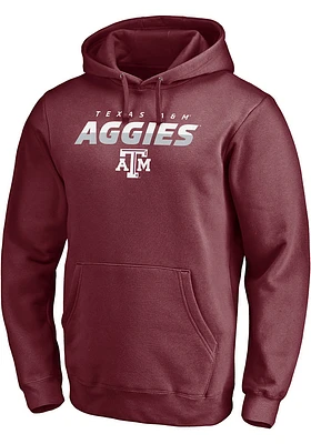 Texas A&M Aggies Mens Maroon Elevate Play Long Sleeve Hoodie