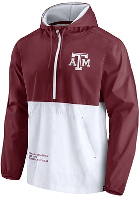 Texas A&M Aggies Mens Maroon Thrill Seeker Pullover Light Weight Jacket