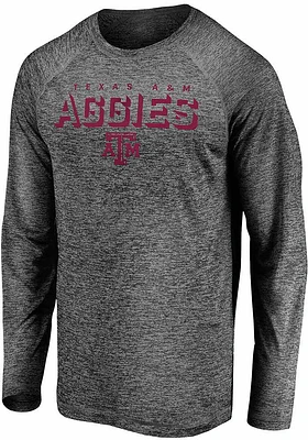 Texas A&M Aggies Grey Striated Indisputable Favorite Long Sleeve T-Shirt