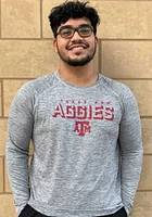 Texas A&M Aggies Grey Striated Indisputable Favorite Long Sleeve T-Shirt