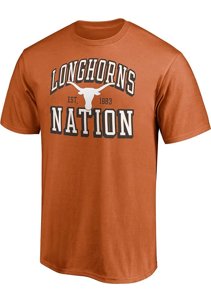 Texas Longhorns Burnt Orange Block Party Short Sleeve T Shirt