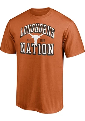 Texas Longhorns Burnt Orange Block Party Short Sleeve T Shirt