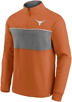 Texas Longhorns Mens Burnt Orange Primary Long Sleeve Qtr Zip Pullover
