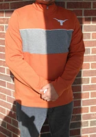 Texas Longhorns Mens Burnt Orange Primary Long Sleeve Qtr Zip Pullover