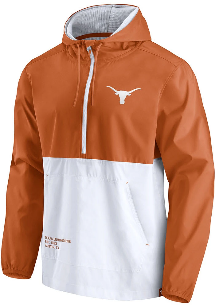 Texas Longhorns Mens Burnt Orange Thrill Seeker Pullover Light Weight Jacket