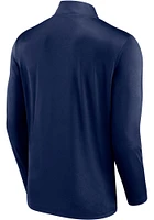 Notre Dame Fighting Irish Mens Navy Blue Team Poly Long Sleeve Qtr Zip Pullover