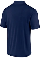 Notre Dame Fighting Irish Mens Navy Blue Team Poly Short Sleeve Polo
