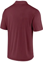 Texas A&M Aggies Mens Maroon Team Poly Short Sleeve Polo