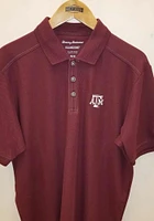 Tommy Bahama Texas A&M Aggies Mens Maroon Emfielder Short Sleeve Fashion Polo