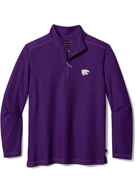 Tommy Bahama K-State Wildcats Mens Purple Emfielder 2.0 Long Sleeve Qtr Zip Pullover