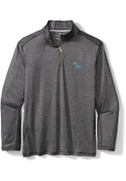 Tommy Bahama Kansas Jayhawks Mens Charcoal Sport Delray Long Sleeve Qtr Zip Pullover