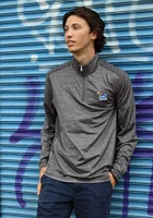Tommy Bahama Kansas Jayhawks Mens Charcoal Sport Delray Long Sleeve Qtr Zip Pullover