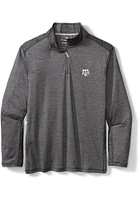 Tommy Bahama Texas A&M Aggies Mens Charcoal Sport Delray Long Sleeve Qtr Zip Pullover